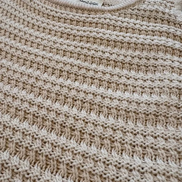 Freshman 1996 Cream Knit Tank Top, Size M, cropped, Boho-Chic/90s - Picture 4 of 8